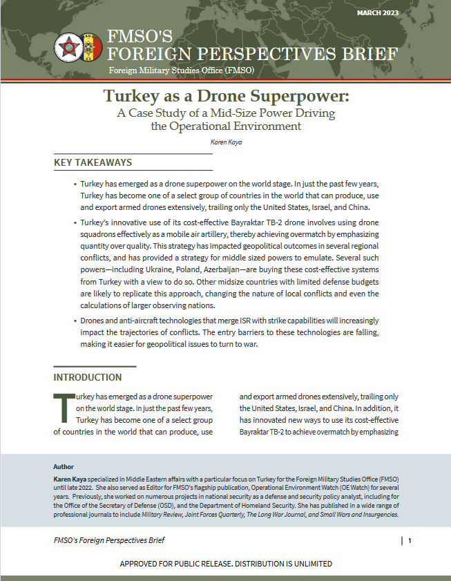 Turkey has emerged as a drone superpower on the world stage. In just the past few years, Turkey has become one of a select group of countries in the world that can produce, use and export armed drones extensively, trailing only the United States, Israel, and China.