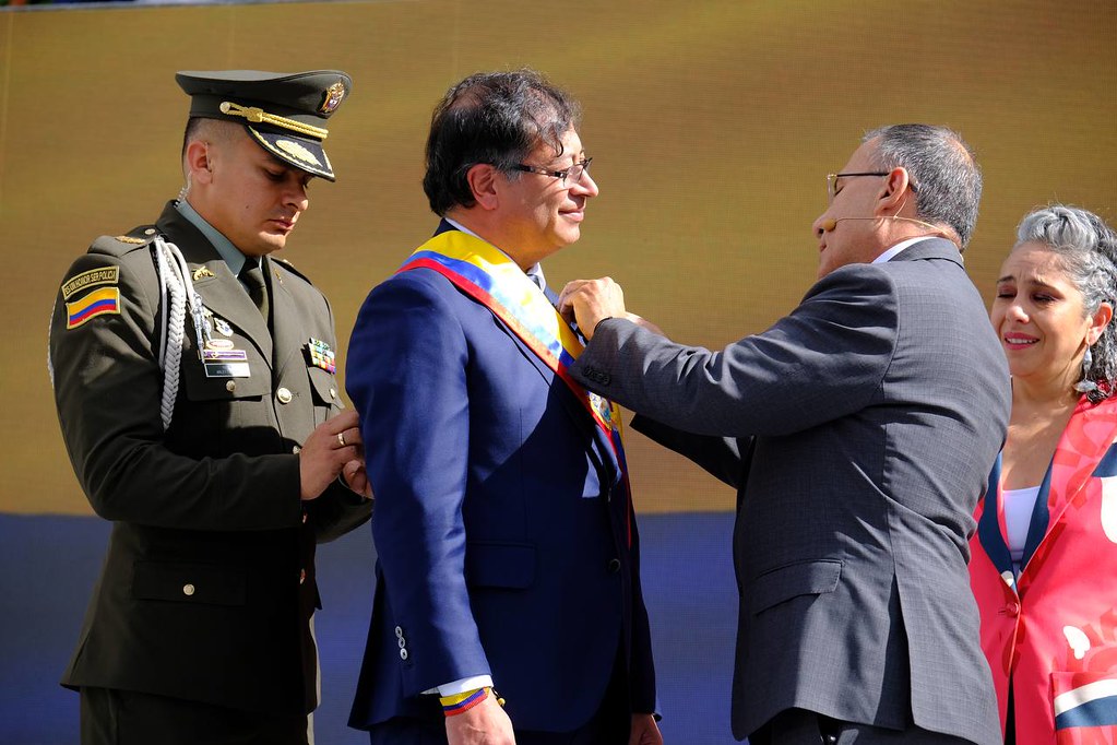 Senate President Roy Barreras at the inauguration ceremony of Colombian President Gustavo Petro.