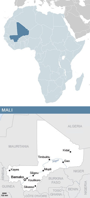 Map of Mali.