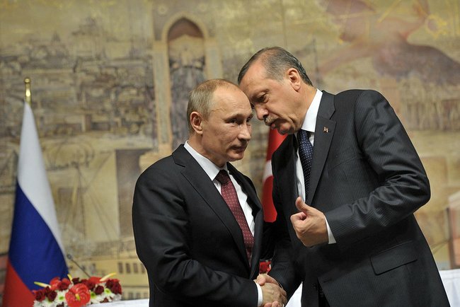 Putin with Erdoğan.