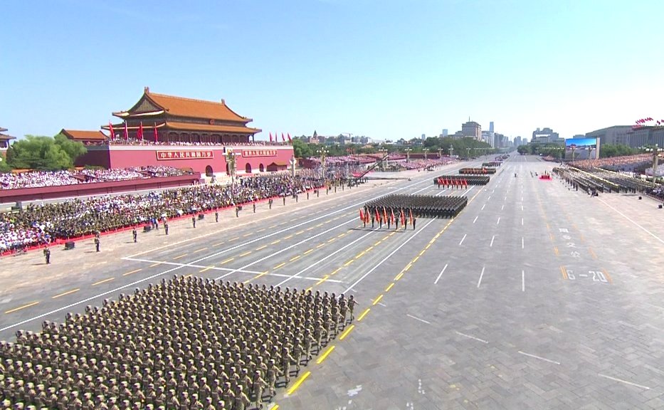 PLA Soldiers March in Parade.