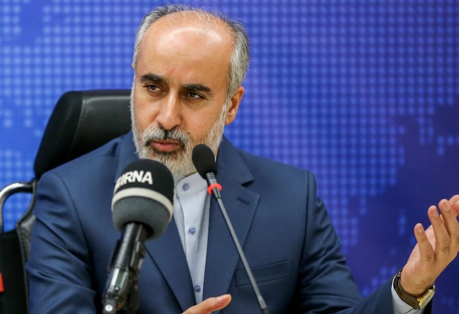 Foreign Ministry Spokesman Nasser Kana'ani speaks to the Islamic Republic News Agency in a November 2022 file photo.