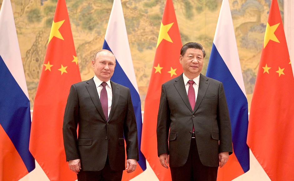 President Vladimir Putin held talks in Beijing with President of China Xi Jinping, Feb 2022.