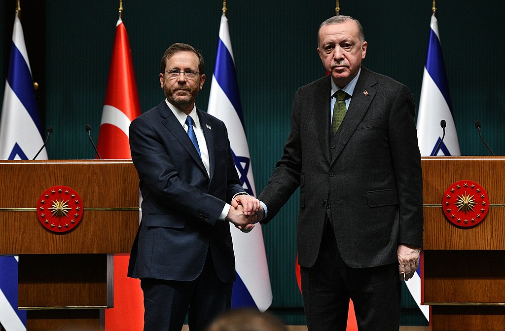 The President of Israel, Isaac Herzog, and the President of Turkey, Recep Tayyip Erdoğan.