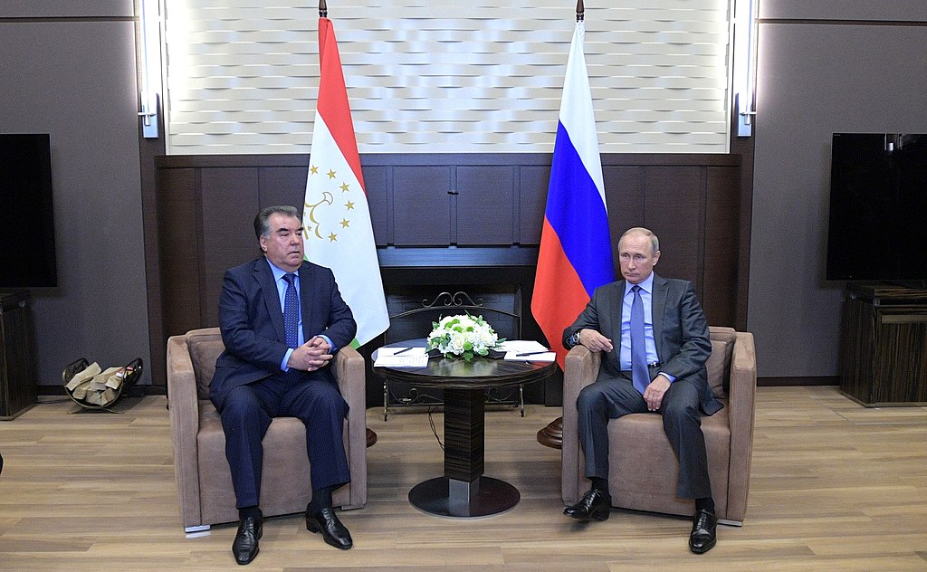 Emomali Rahmon and Vladimir Putin.