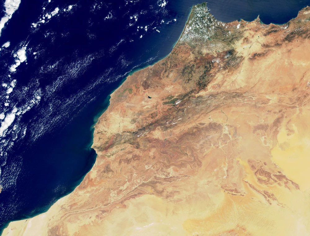 Morocco from space.