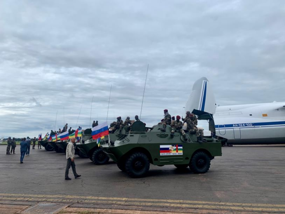 The arrival of Russian military equipment, including these BRDM-2 armored vehicles, along with members of the Wagner Group helped prevent a rebel army from taking the Central African Republic’s capital in 2021. 
