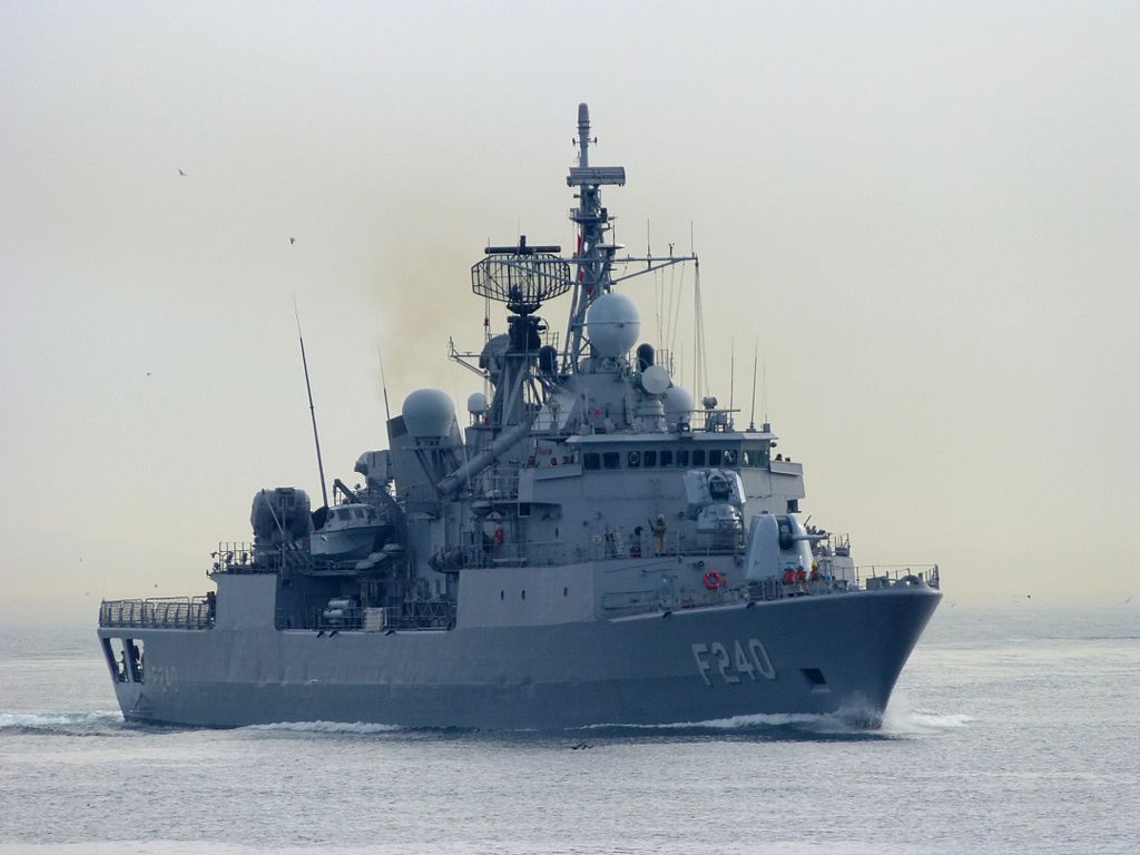 TCG Yavuz, the lead ship of Yavuz-class frigate of the Turkish Navy.