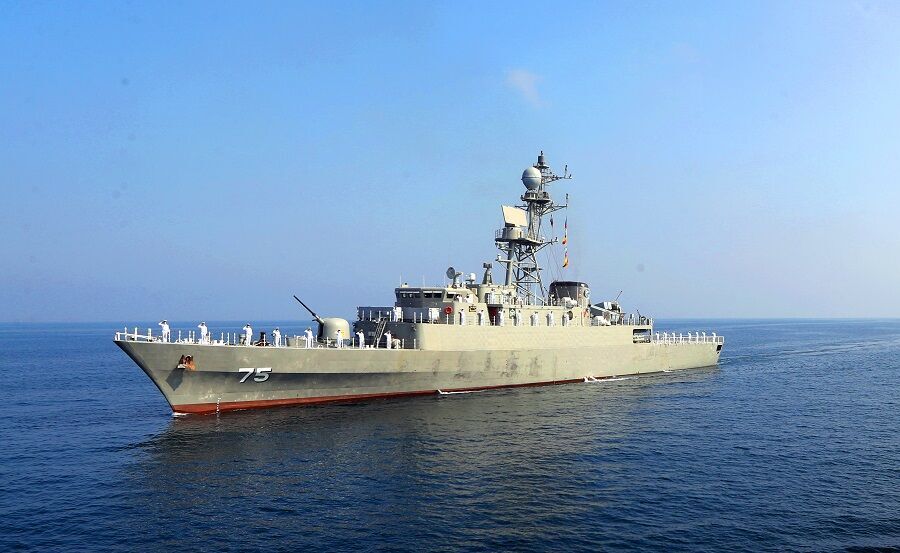 Iran’s “Dana” Destroyer, which participated in the IONS 2022 Exercises off Goa, India.