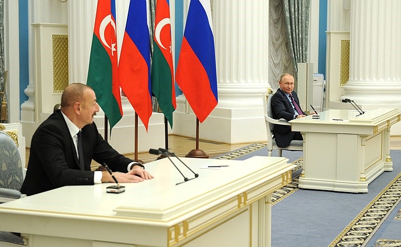 Vladimir Putin and President of Azerbaijan Ilham Aliyev made statements for the press following Russian-Azerbaijani talks.
