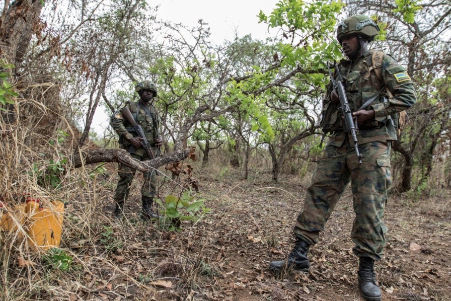 Unlike the Russian mercenaries, Rwandan soldiers, such as the ones depicted here during a training exercise, made significant progress against terrorists in Mozambique.